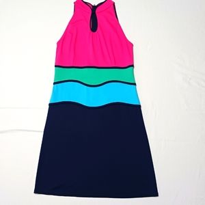 Lilly Pulitzer Marci Sleeveless Color Block Dress-Size Large